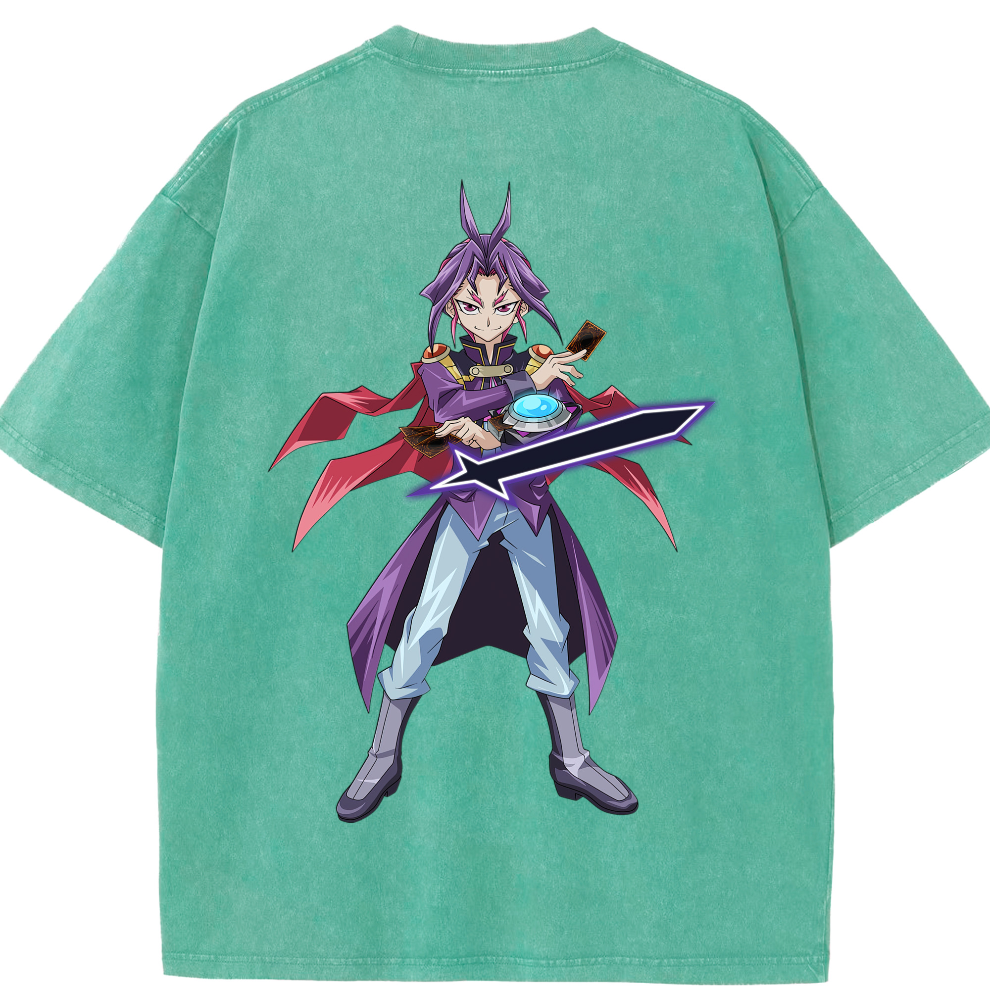 （画像用） 遊☆戯☆王 Yu-Gi-Oh! 綿100% ヴィンテージ風 半袖Tシャツ（背面プリント）